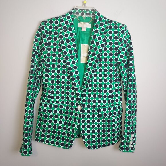 NWT Michael Michael Kors MK Polka Dot Boyfriend Blazer and matching shorts. - Picture 2 of 12